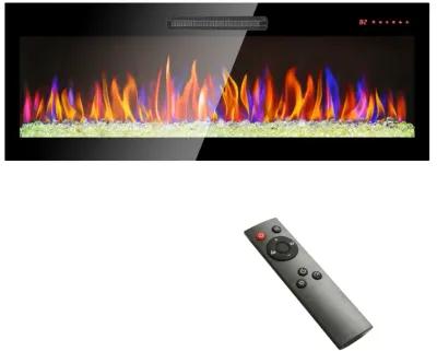 50" Electric Fireplace with Remote & Multi Color Flame