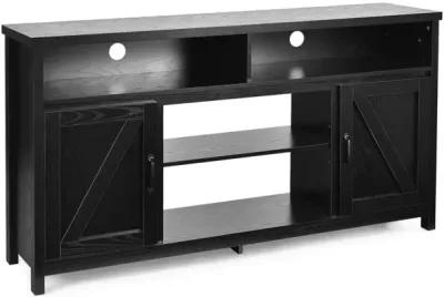 59 Inch TV Stand Media Center Console Cabinet with Barn Door for TV's 65 Inch