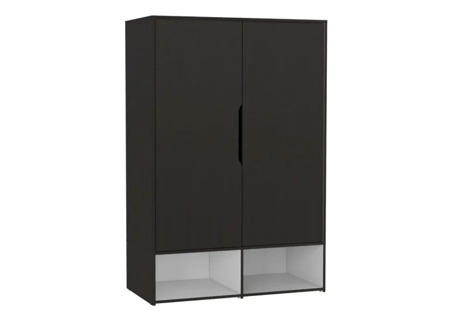 Armoire Barletta, Bedroom, Black / White