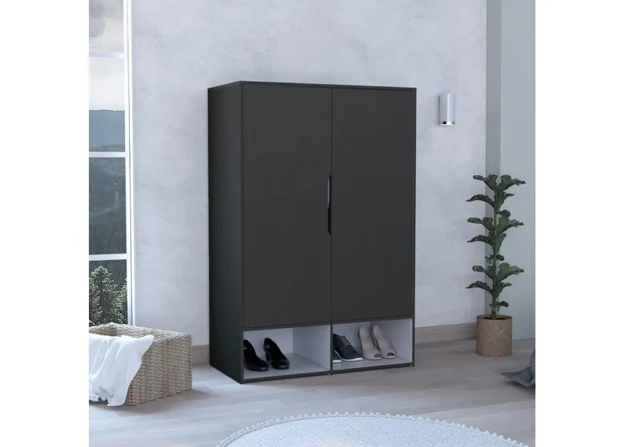 Armoire Barletta, Bedroom, Black / White