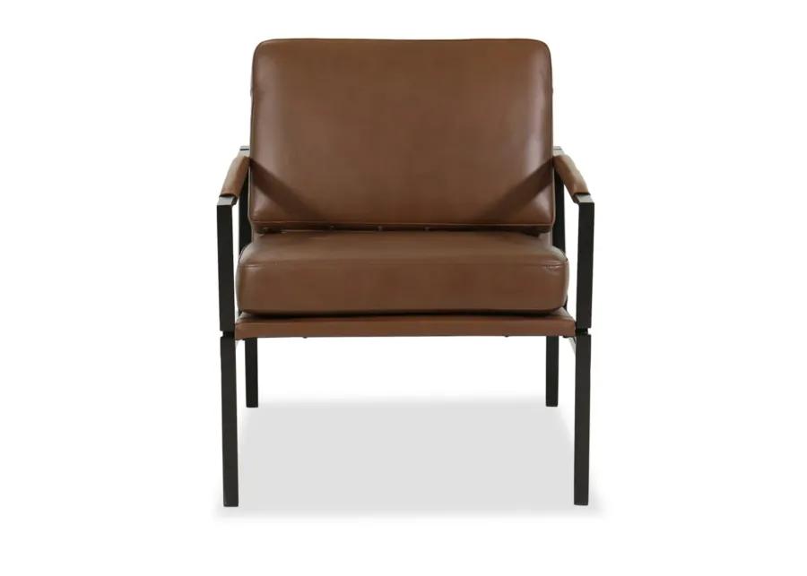 Puckman Brown Accent Chair