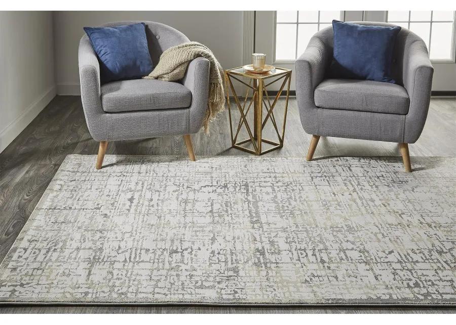 Waldor 3683F Ivory/Gray 2'10" x 7'10" Rug