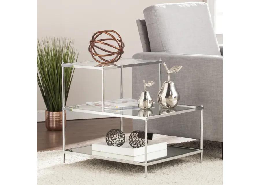 Knox Glam Mirrored Accent Table