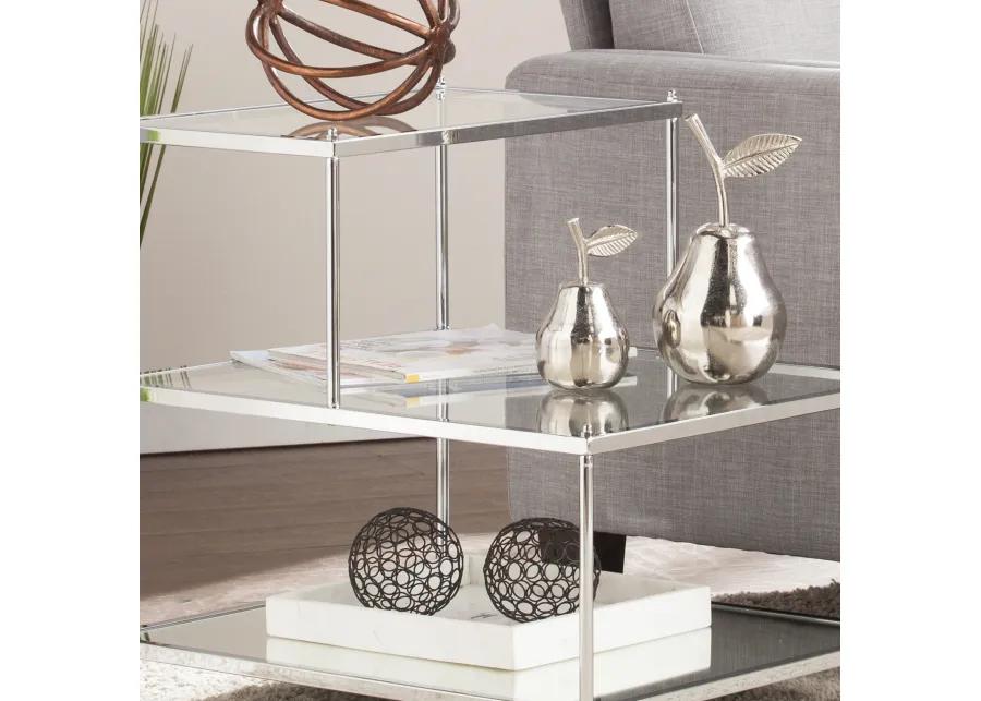 Knox Glam Mirrored Accent Table