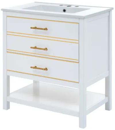 Merax Bathroom Vanity Cabinet with 2 Drawers