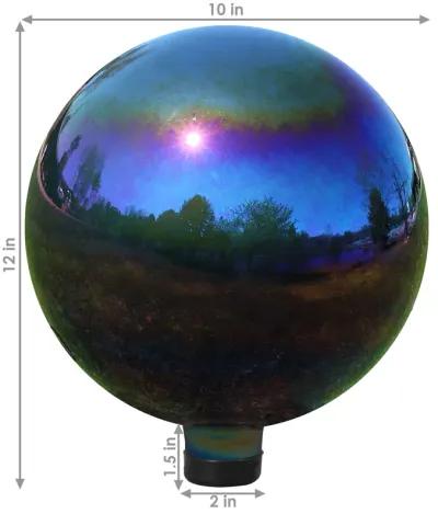 Sunnydaze 10" Mirrored Glass Stainless Steel Gazing Globe