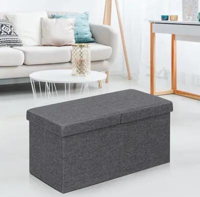 Folding Storage Ottoman with Lift Top