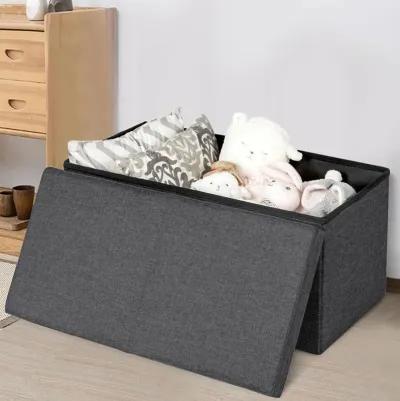 Folding Storage Ottoman with Lift Top