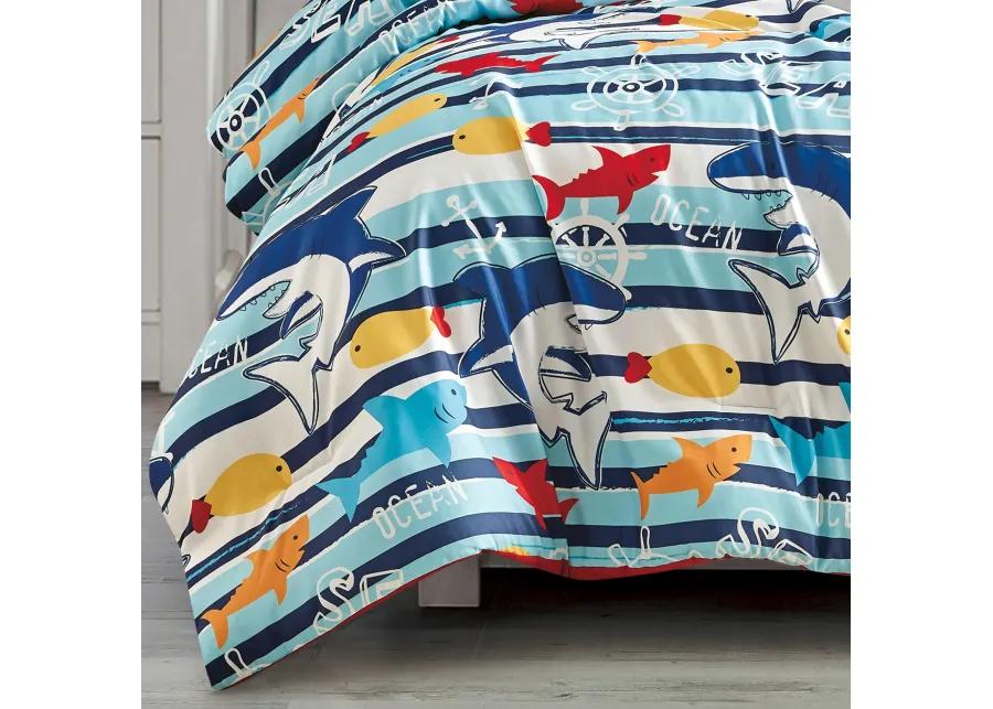 MarCielo Kids Girls Boys Comforter Set Ocean Life.