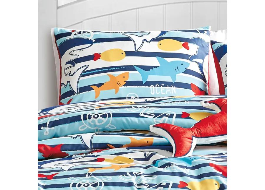 MarCielo Kids Girls Boys Comforter Set Ocean Life.