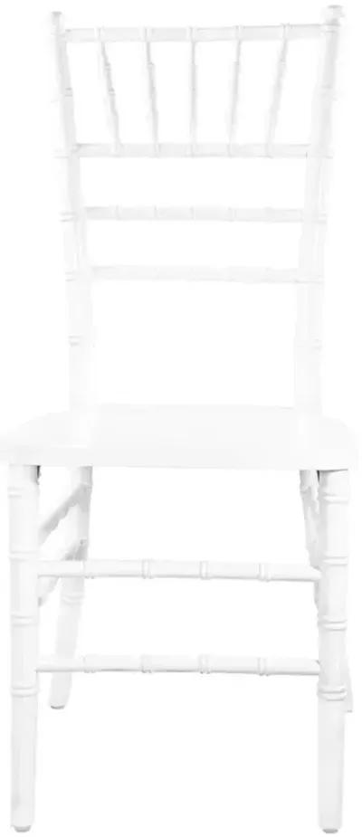 Flash Furniture Wood Chiavari Chairs, 18"L x 15.75"W x 36"H, White