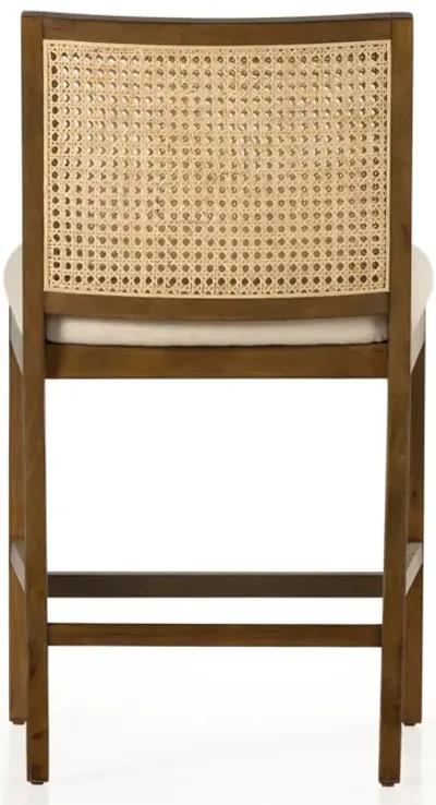 Antonia Cane Armless Counter Stool in Brown