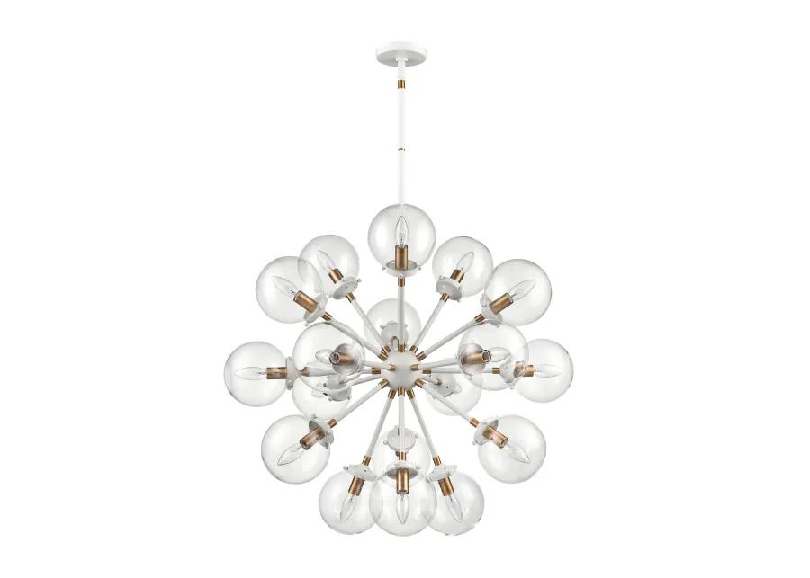 Boudreaux 32'' Wide 18-Light Chandelier - Matte White