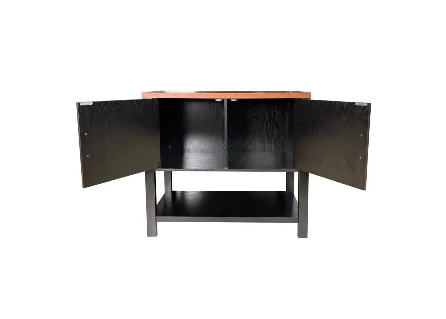 Hivvago Modern 2 Drawer Wooden Storage Console Table