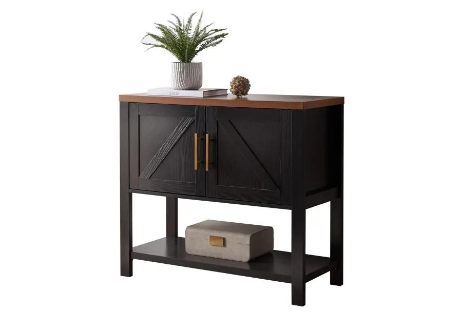 Hivvago Modern 2 Drawer Wooden Storage Console Table