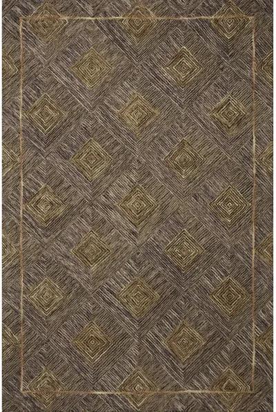 Varena VAR-04 Plum / Gold 5''0" x 7''6" Rug by