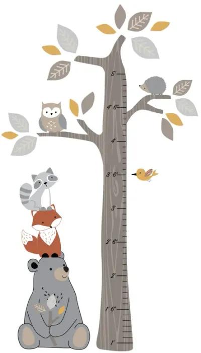 Lambs & Ivy Woodland Forest Tree with Animals Kids Growth Chart Wall Decals