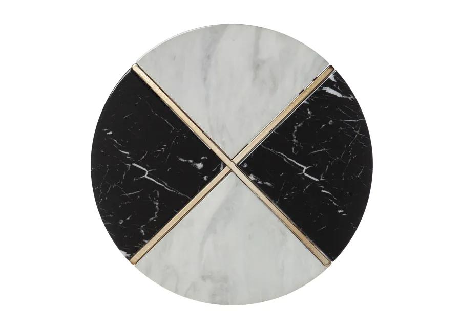 Cortinada Round Faux Marble End Table