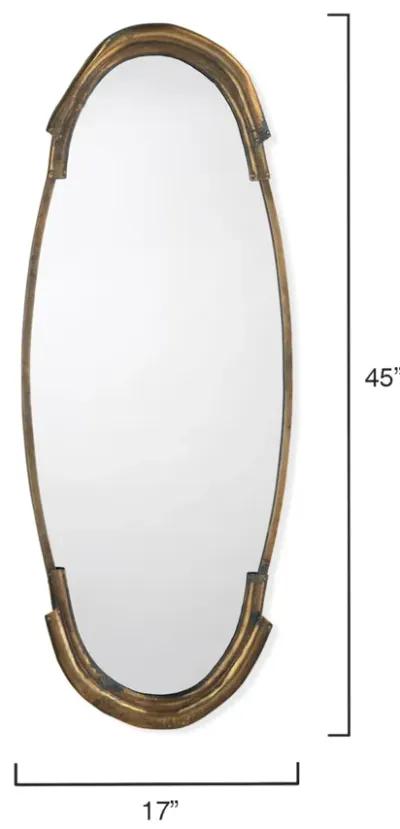 Margaux Metal Mirror, Antique Brass