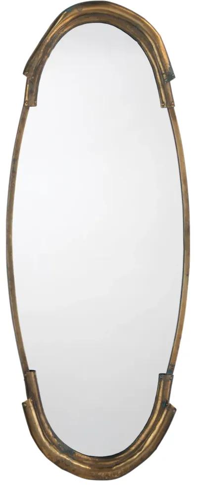 Margaux Metal Mirror, Antique Brass