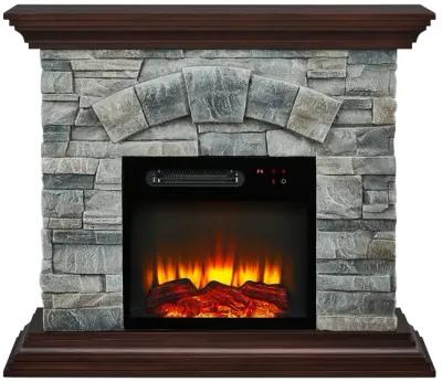 FESVITO 40 in. Faux Stone Freestanding Electric Fireplace