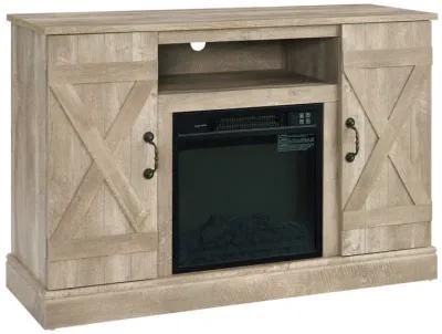 Farmhouse TV Stand with Fireplace Insert