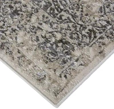 Prasad 3682F Ivory/Gray/Black 1'8" x 2'10" Rug