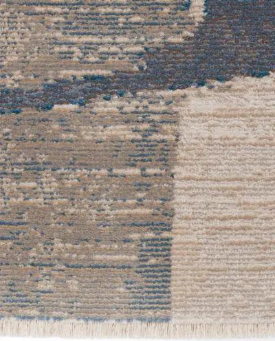 Sanaa By Nikki Chu Lehana Blue 2'6" x 12' Runner Rug