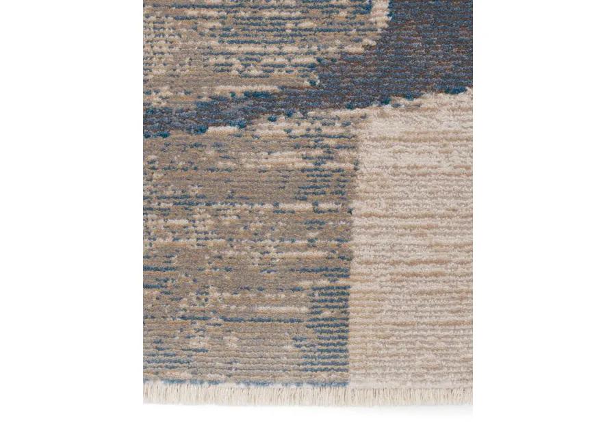 Sanaa By Nikki Chu Lehana Blue 2'6" x 12' Runner Rug