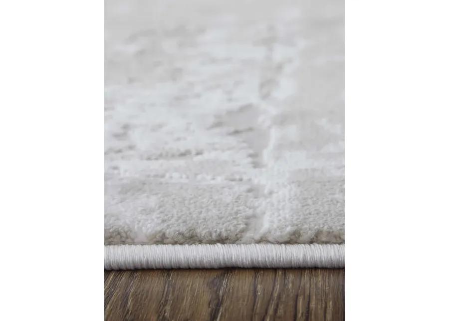 Prasad 39NAF 8' x 11' Ivory/Taupe/Silver Rug