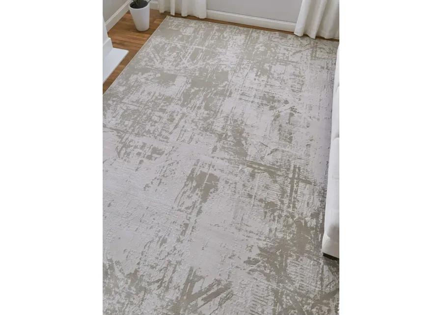 Prasad 39NAF 8' x 11' Ivory/Taupe/Silver Rug