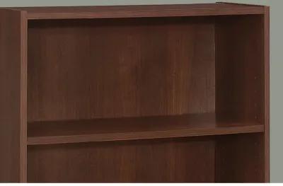 Monarch Specialties I 7475 Bookshelf, Bookcase, 4 Tier, 36"H, Office, Bedroom, Laminate, Brown, Transitional