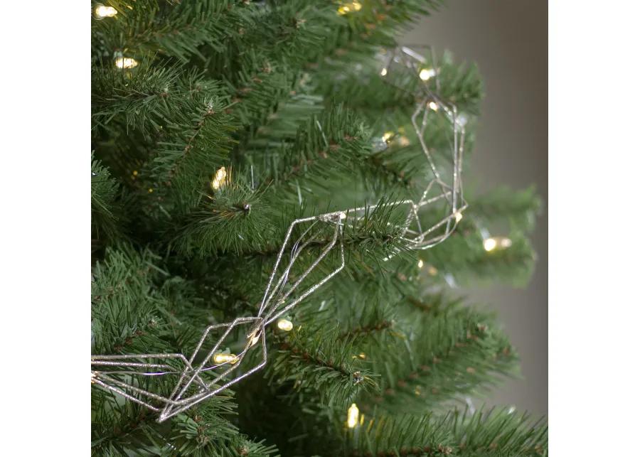 6ft LED Lighted B/O Gold Wire Diamond Christmas Garland - Warm White Lights