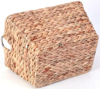 Large Square Water Hyacinth Wicker Laundry Basket