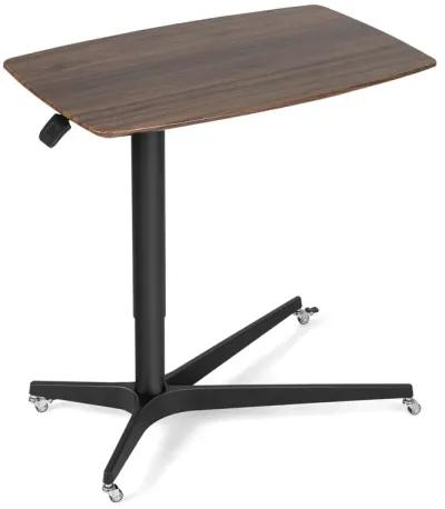 Height Adjustable Mobile Standing Desk with Lockable Wheels