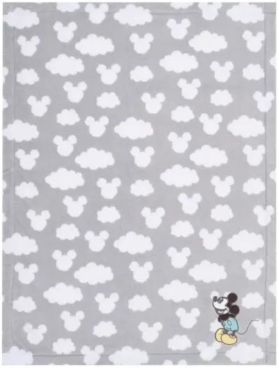 Lambs & Ivy Disney Baby Moonlight Mickey Mouse Gray Soft Fleece Baby Blanket