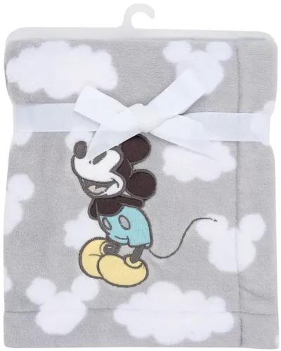 Lambs & Ivy Disney Baby Moonlight Mickey Mouse Gray Soft Fleece Baby Blanket