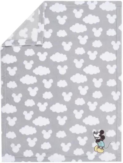 Lambs & Ivy Disney Baby Moonlight Mickey Mouse Gray Soft Fleece Baby Blanket