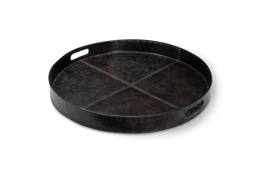 Derby Round Leather Tray