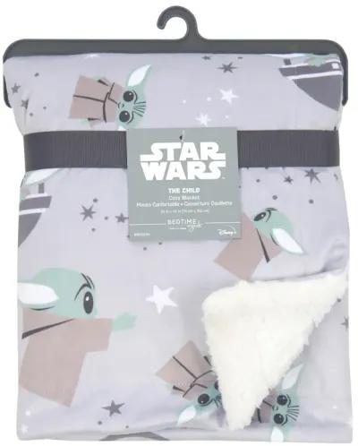 Lambs & Ivy Star Wars Cozy Friends Baby Yoda/Grogu Fleece Baby Blanket