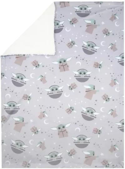 Lambs & Ivy Star Wars Cozy Friends Baby Yoda/Grogu Fleece Baby Blanket