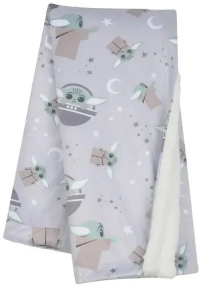 Lambs & Ivy Star Wars Cozy Friends Baby Yoda/Grogu Fleece Baby Blanket