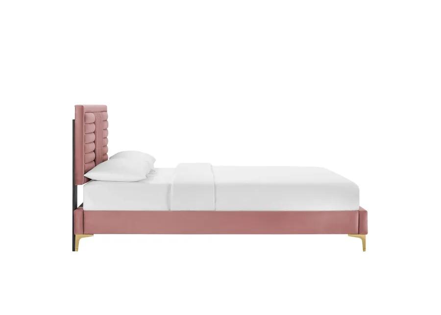 Modway - Sofia Channel Tufted Performance Velvet King Platform Bed