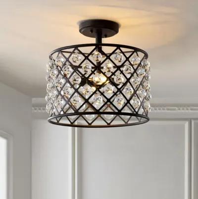 Gabrielle Crystal/Metal LED Semi-Flush Mount