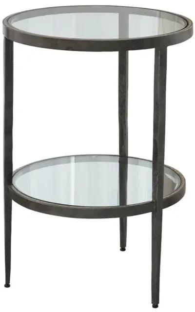 Laforge Two-Tier Side Table- Silver