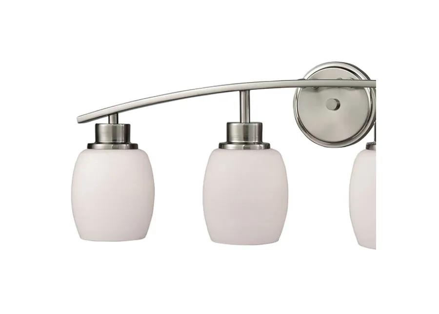 Casual Mission 28'' Wide 4-Light Nickel Vanity Light