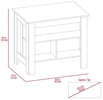 Rockaway 3-Shelf Kitchen Island And Light