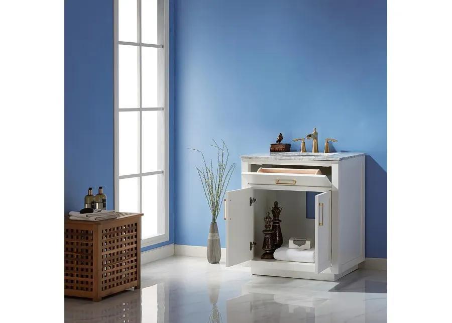 Altair 30 Single Bathroom Vanity Cabinet Only in White without Countertop and Mirror