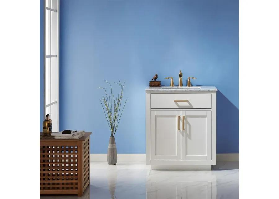 Altair 30 Single Bathroom Vanity Cabinet Only in White without Countertop and Mirror