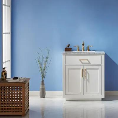 Altair 30 Single Bathroom Vanity Cabinet Only in White without Countertop and Mirror